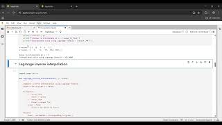 Interpolation Python Notebook | Numerical analysis |Jupyter Notebook