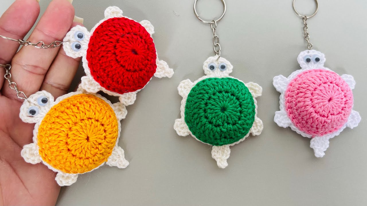 Chaveiro em crochê tartaruguinha fácil e rápido passo a passo