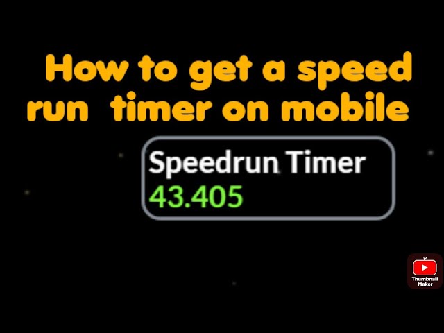 How To: Make a speedrun timer - serd - Folioscope