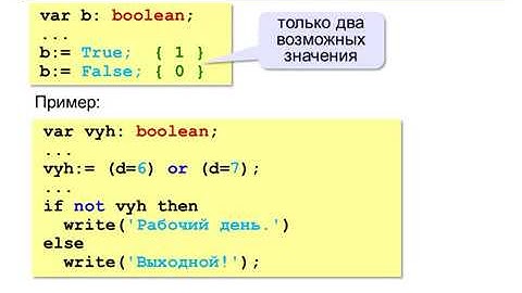 Урок логические переменные (Паскаль)
