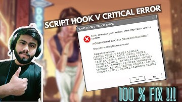 GTA 5 : HOW TO FIX SCRIPT HOOK V CRITICAL ERROR | NEW VERSION 1.0.2824.0