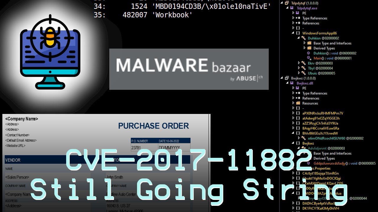 Malicious XLS Analysis // CVE-2017-11882 Still Lives!