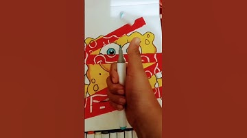SpongeBob Drawing,But in X-ray Effect,credit to @NashVibesArt #shorts