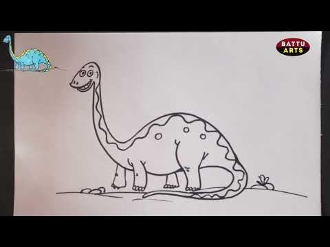 How to draw Herbivores | Dinosaurs - Easy | Battu Arts - YouTube