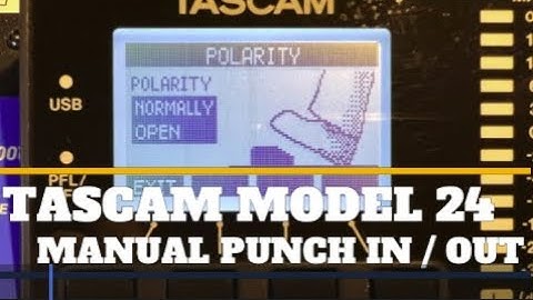 Tascam Model 24 Manual Punch In