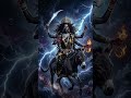 Divine fury of Maa Kali Destroyer of ego, Mother of the Universe. She stands on Shiva in cosmic fire
