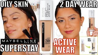 2 DAY WEAR TEST MAYBELLINE SUPERSTAY ACTIVE WEAR 30HR FOUNDATION *oily skin* | MagdalineJanet