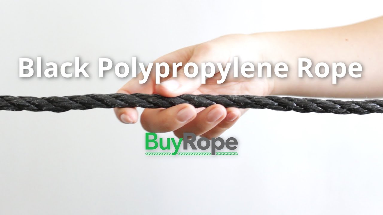 8mm Black Polypropylene Rope Demo | BuyRope