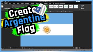 How to Design an Argentine Flag in MS Word ? | Flag Designing in Microsoft Word | @LeonsBD