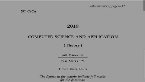 ahsec class 12 computer science and application questions paper 2019||HS2nd year||