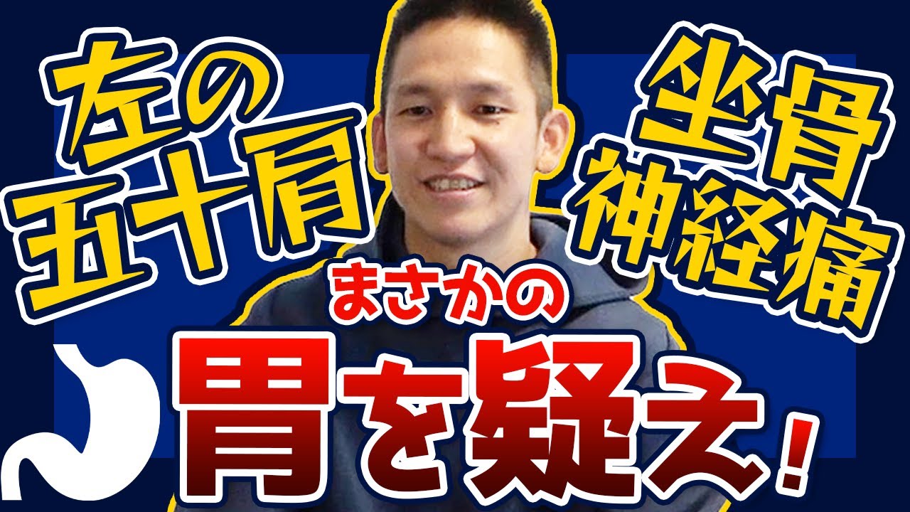 【左側の腰や肩が痛いんです】胃に対する内臓調整テクニック 五十肩・坐骨神経痛が改善