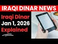 Iraqi Dinar 💰 Iraqi Dinar Timeline Explained: Why January 1, 2026 Stands Out ⏳ Latest RV News 2025
