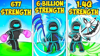 Collecting 19 Trillion Strength Every Swing In Roblox King Of The World Simulator