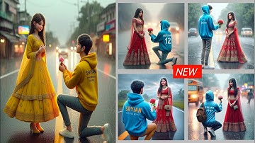 Create 3D Ai Couple Propose imagecreator 2024 | Couple propose ai photo editing bing image creator