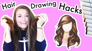 12 HACKS FOR DRAWING HAIR! {The Ultimate Hair Drawing Tutorial}