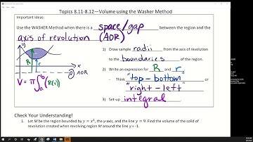 Topic 8.11-8.12 Washer Method