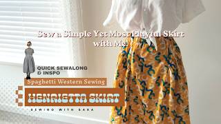 Quick Sewalong Romantic Vintage Silhouette The Henrietta Skirt - Spagetti Western Sewing