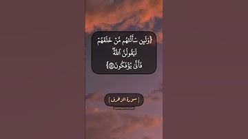 سورة الزخرف الآية ٨٦ الى ٨٩ بصوت الشيخ محمد صديق المنشاوي