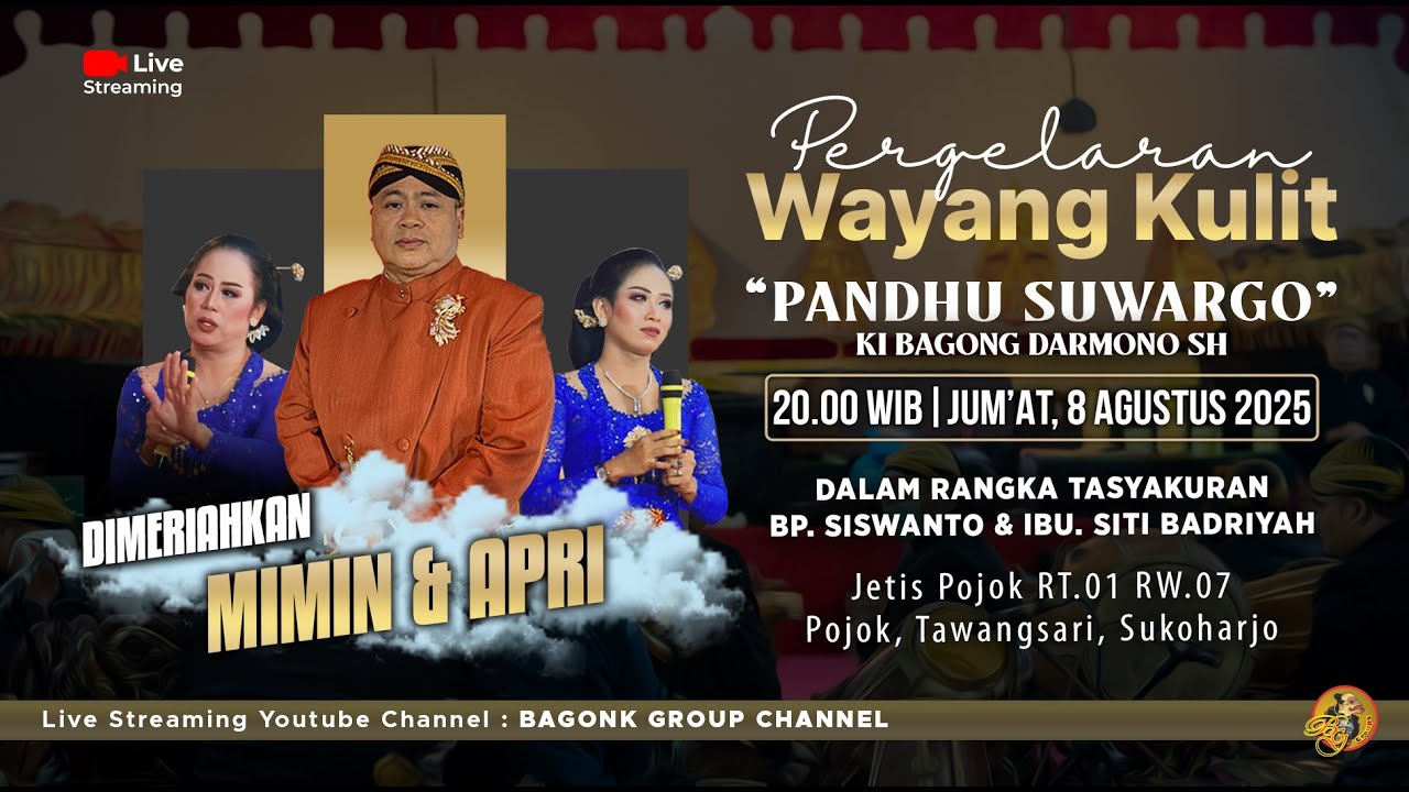 LIVE Wayang Ki Bagong Darmono Bersama Apri & Mimin Dkk. Lakon 