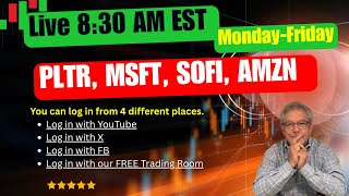 🟢[Friday Live 8:30 AM EST] PLTR, MSFT, SOFI, AMZN