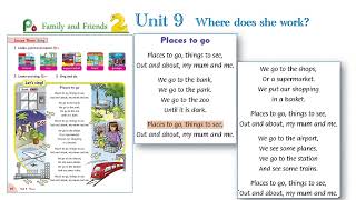 Song in Family and friends Level 2 Unit 9 _ Places to go | Let's sing karaoke!