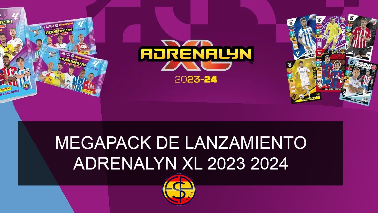 PACK MEGAPACK ADRENALYN 2023-2024 + CAJA 50 SOBRES CARTAS