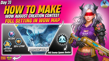 Hoe maak je een WOW August Creation Contest-kaart in PUBGMWOW | Volledige WOW-kaartinstellingen e...