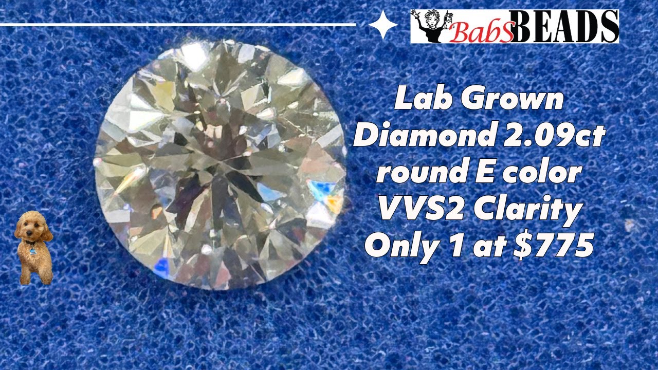 Lab Grown Diamond 2.09ct round E color VVS2 Clarity