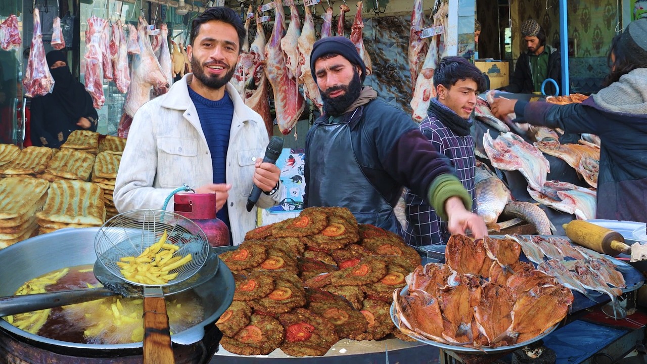 Afghani Chapli Kebab, گزارش توحید از شاه شهید کابل، چپلی کباب افغانی، کباب ماهی و قصابی