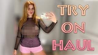 Transparent Clothes Try on Haul with Katy | See-through Fashion
