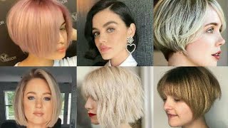 short stacked layered bob haircut