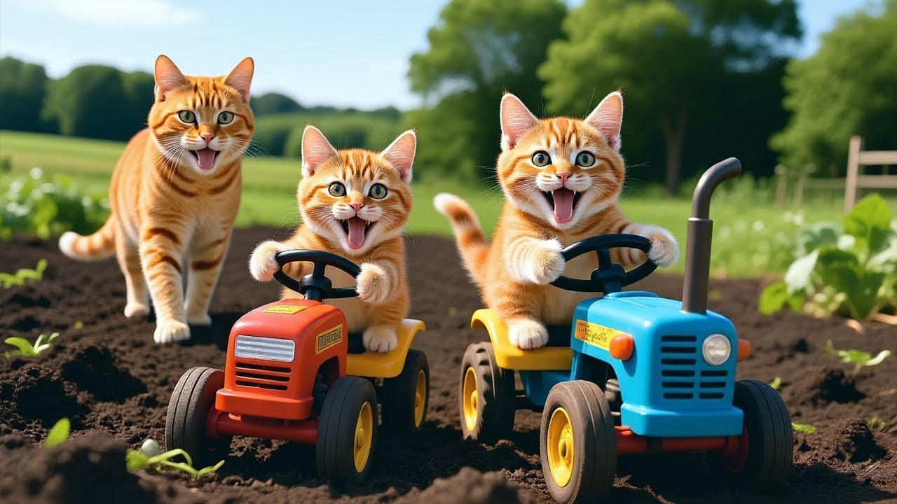 Ginger Kitten Got a Day Off from School, Mama Cat Took It Camping | Funny Cat Videos 