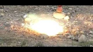 Tannerite explosion filmed with high speed camera, 1 pound jar, 600 frames/sec