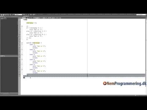 PHP Guide / Tutorial #9 - Switch statements i PHP