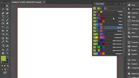 Color Guide Panel in Adobe Illustrator