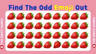 Find the ODD One Out - Fruit Edition 🍏🥑🍓 30 Easy, Medium, Hard Levels Quiz #emojichallenge #emoji