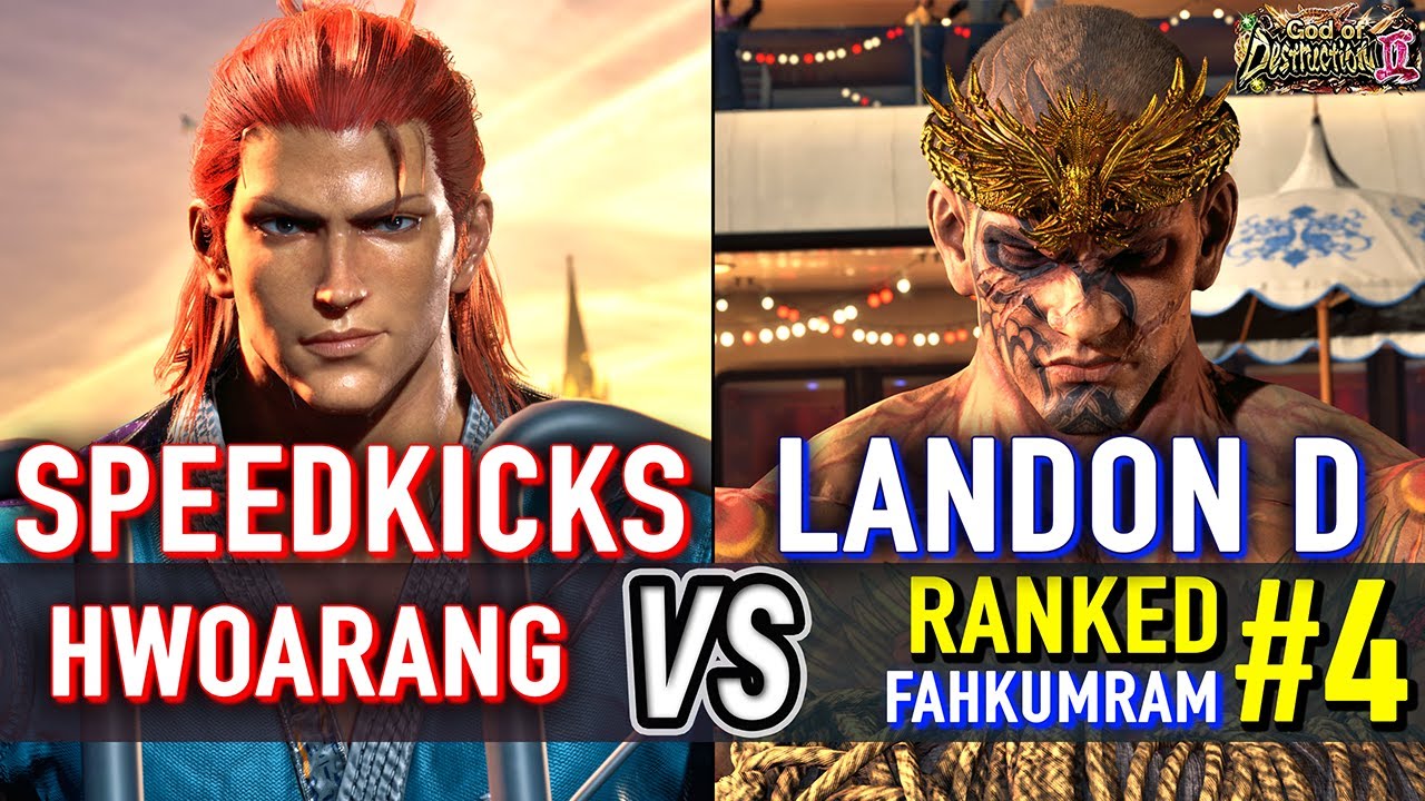T8 🔥 SPEEDKICKS (Hwoarang) vs LANDON D (#4 Ranked Fahkumram) 🔥 Tekken 8 High Level Gameplay