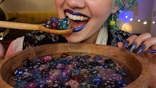 Dice Soup ASMR 🎲🍲🤌 Yummy Crunchy Fizzy Sounds (minimal talking, wooden soup, dnd dice) screenshot 4