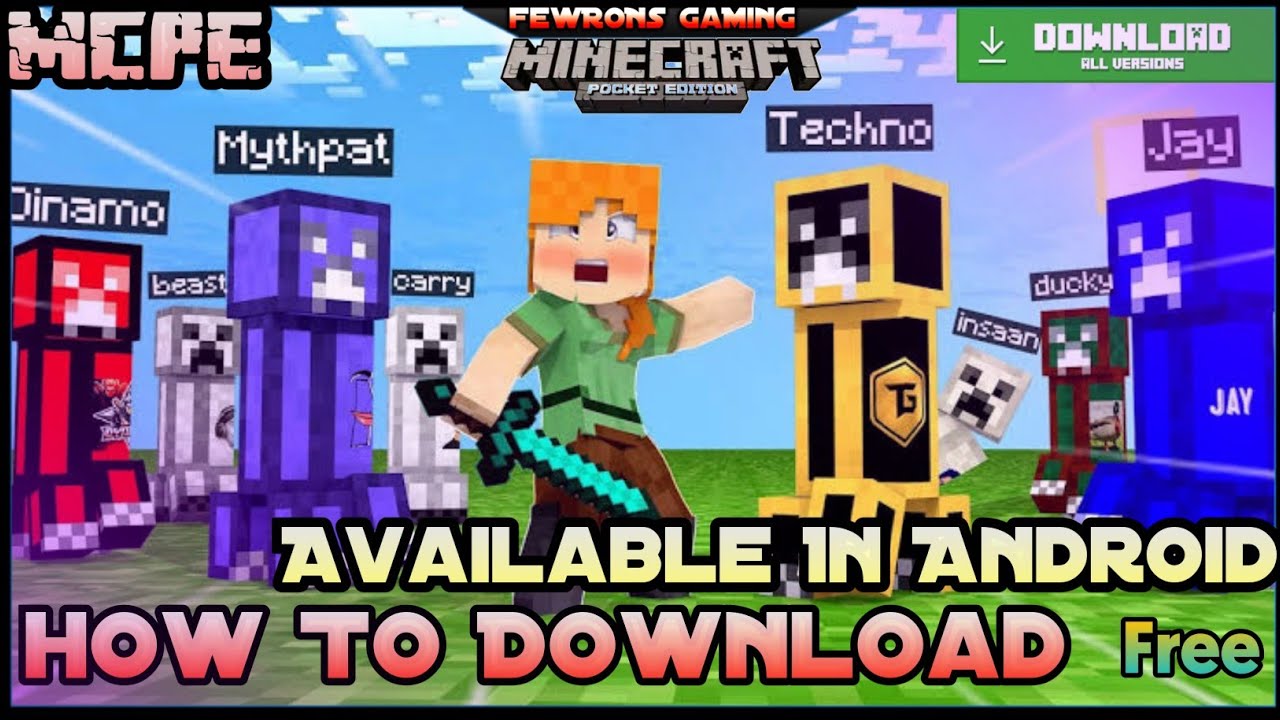 HOW TO DOWNLOAD YOUTUBERS LUCKY BLOCK MOD IN MINECRAFT PE FOR ANDROID ...