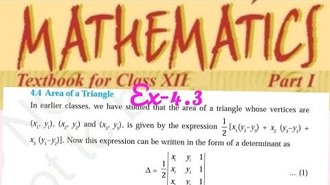 4.3 Determinant Class Xii Ncert