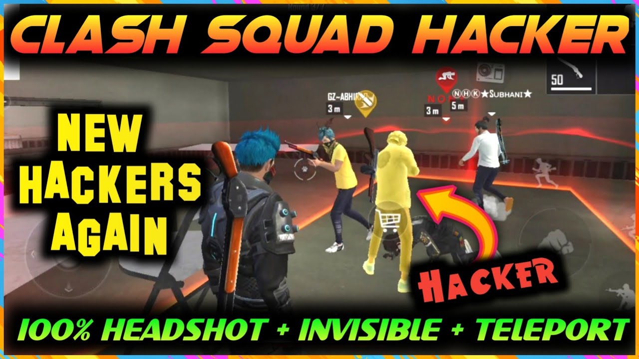 HACKER IN CLASH SQUAD FREE FIRE / TOP 1 POSITION TEAM OF BATTLE ARENA  EXPOSED 