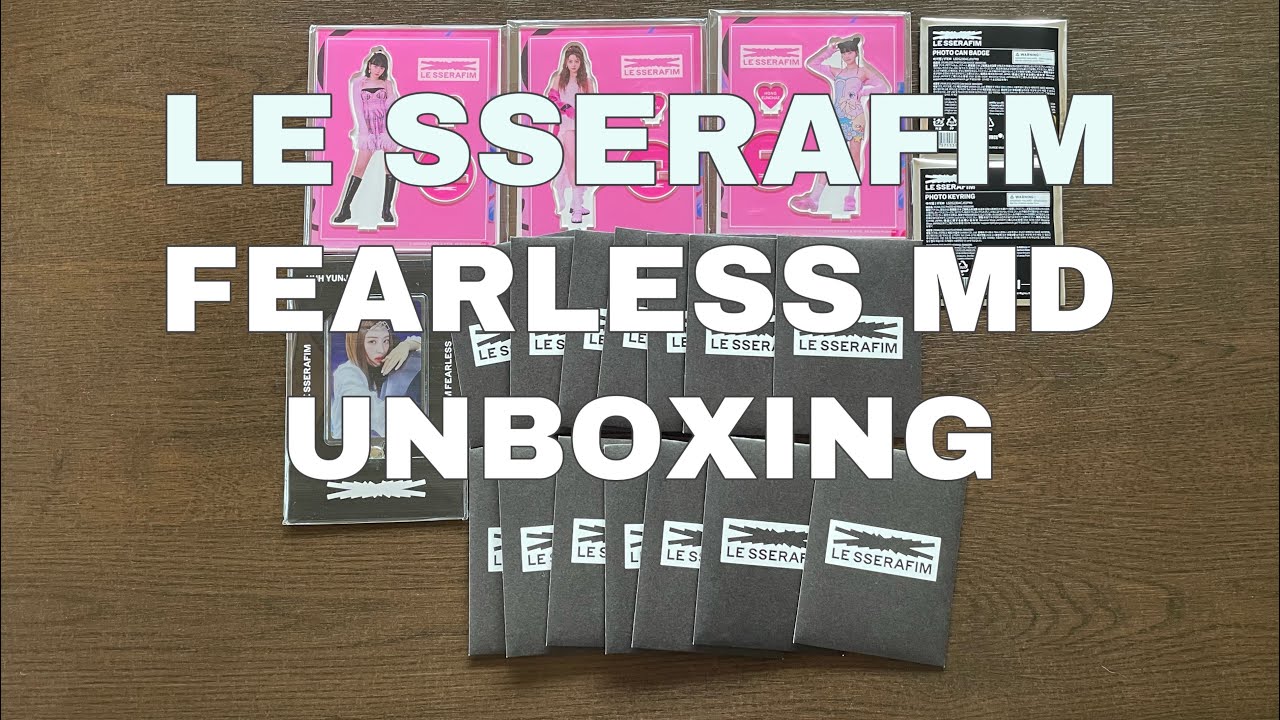 LE SSERAFIM FEARLESS Japanese ver. Official MD Unboxing グッズ 開封動画