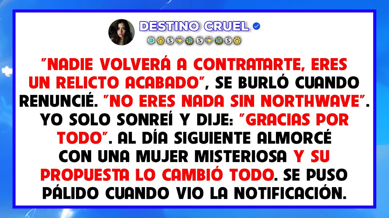 Mi jefe se rió cuando renuncié y luego vio con quién almorzaba en secreto