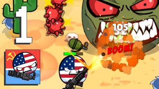 Country Balls: Zombie Survivor - Gameplay Walkthrough [Android, iOS Game] screenshot 1