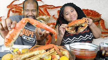 SEAFOOD BOIL MUKBANG KING CRAB| DUNGENESS CRAB FT BLOVES LIFE SMACKALICIOUS SEAFOOD SAUCE