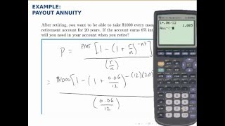 Finance Example: Payout Annuity