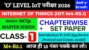 🚀 Day 1/30 | O Level IoT MCQs Jan 2026 🚀   O Level M4 R5.1 MCQs 2026 | Top 100+ IoT MCQs & Answers 📚