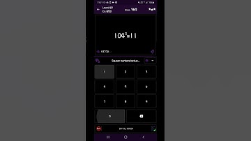 Math Tricks - Training mode - Square numbers between 100 and 109 - level 062 (Number Keyboard)