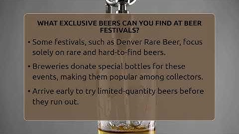 What Exclusive Beers Can You Find At Beer Festivals? - The Pint Guy