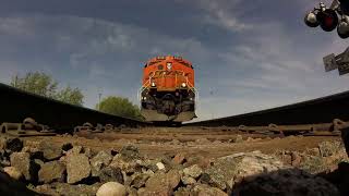 BNSF Freight Train Runs Over GoPro Camera